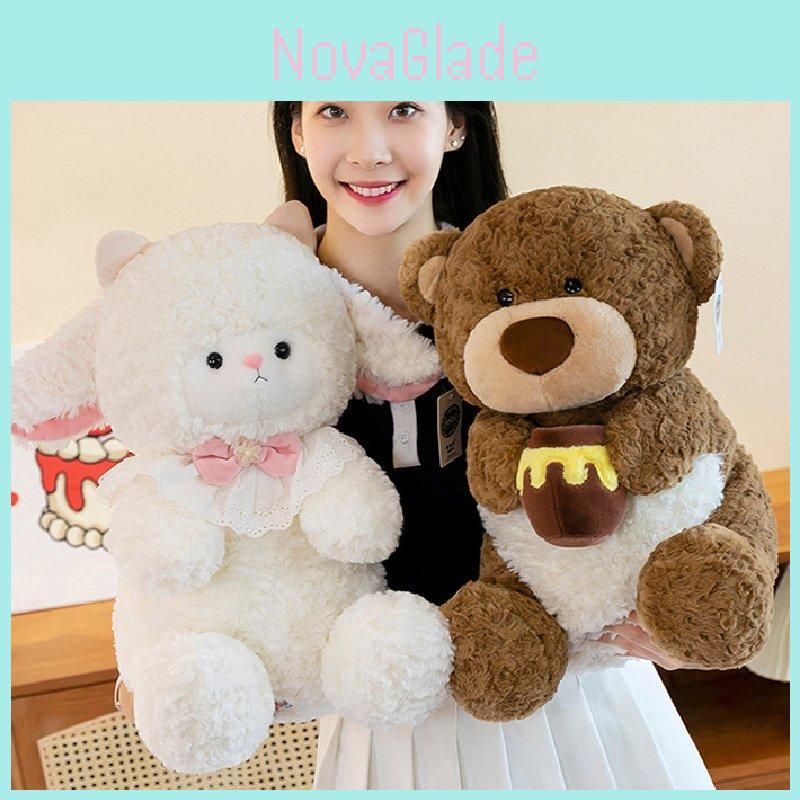 Soft Adorable Plush Lamb Bear Stuffed Animal Toy For Kids Birthday Gift