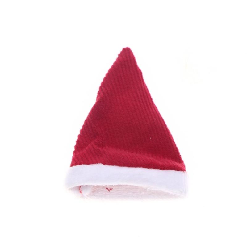 Adorable Doll Clothes Headwear Designed For Dollhouses Figures Santa Hat And Green Top Display Photo Props