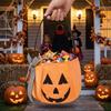 Portable Halloween Pumpkin Bucket Lace Bow Bow Candy Bag Cute Trick Or Treat Bags  Cosplay Dress-up