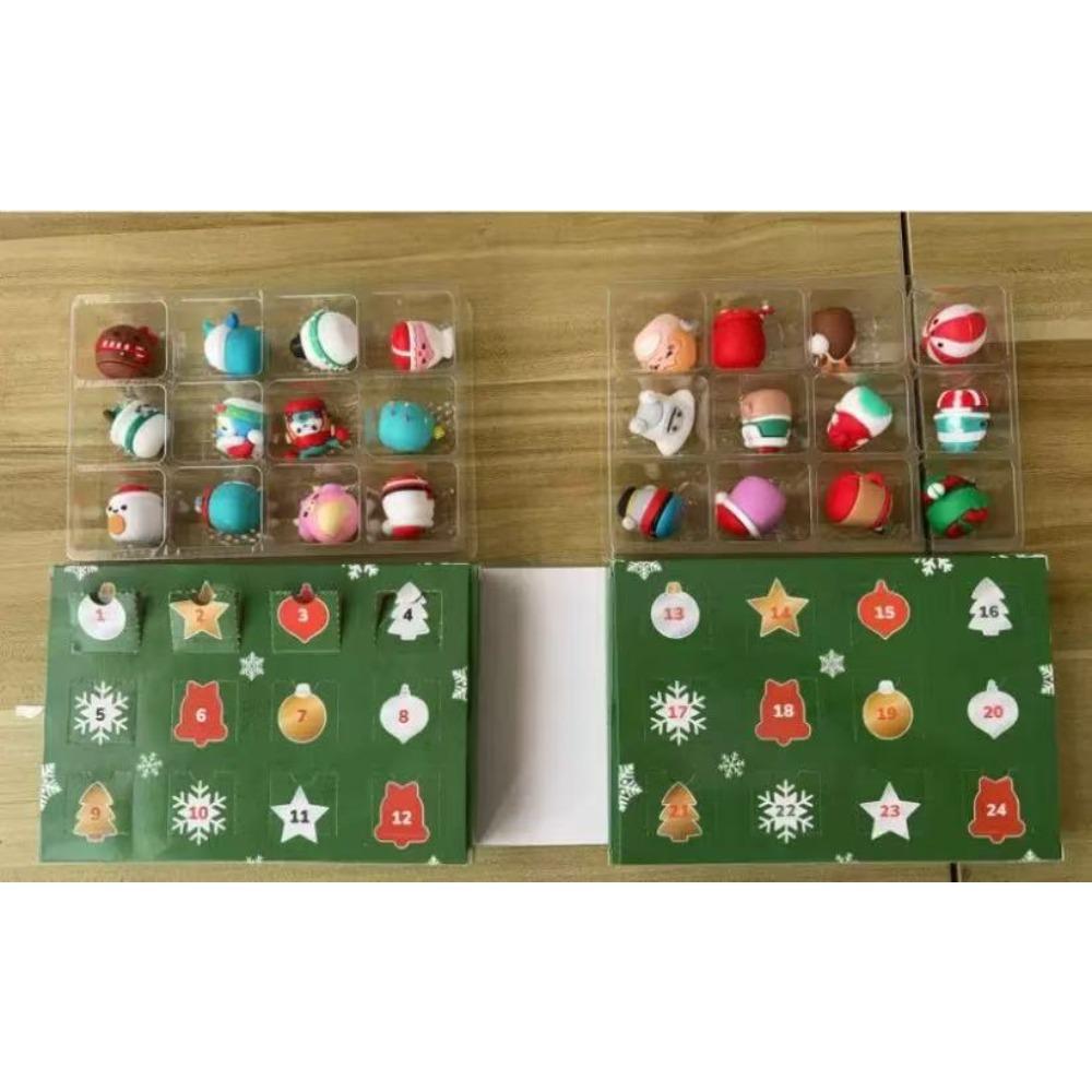 Animal Mallows Advent Calendar 2025,24 Day PVC Micromallows Toy Christmas Countdown Calendar, Animal Figures  Toy for Kids