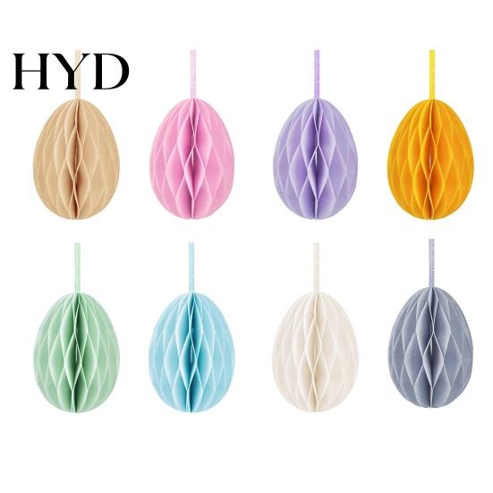 Multi-Scene Party Decor 2 Pcs Easter Honeycomb Hanging Decoration 3D Paper Egg Ornaments for Home Classroom Spring Supplies Wedding