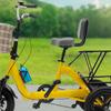 Dreirad-Sitzkissen mit Rückenlehne, Gepolsterter Hometrainer-Sattel - Grau Komfort-Ersatzsitz passend für dreirädrige Fahrräder für Erwachsene