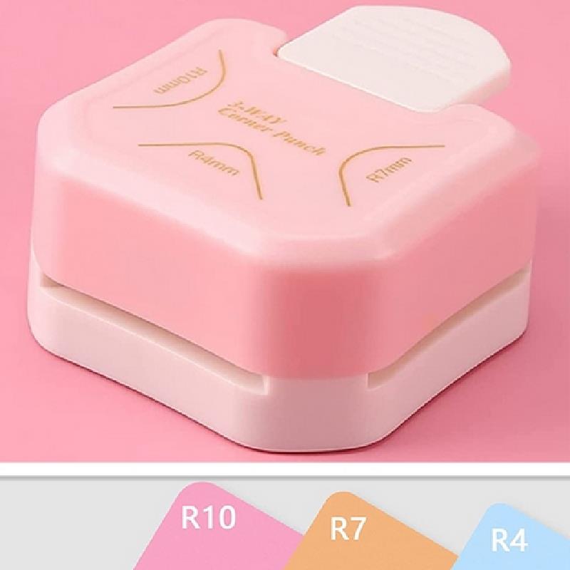 3-in-1 Corner Rounder Mini Corner Trimmer Punch R4/R7/R10mm Round Corner DIY Paper Card Photo Planner Cutting Supplies