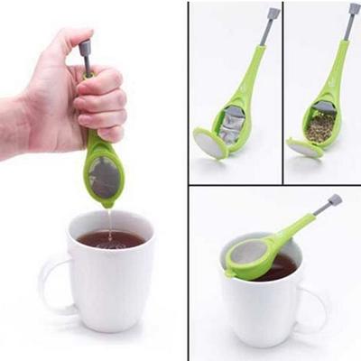 Tea Infuser Loose Tea Leafs Strainer Herbal Spice Silicone Filter Diffuser Green
