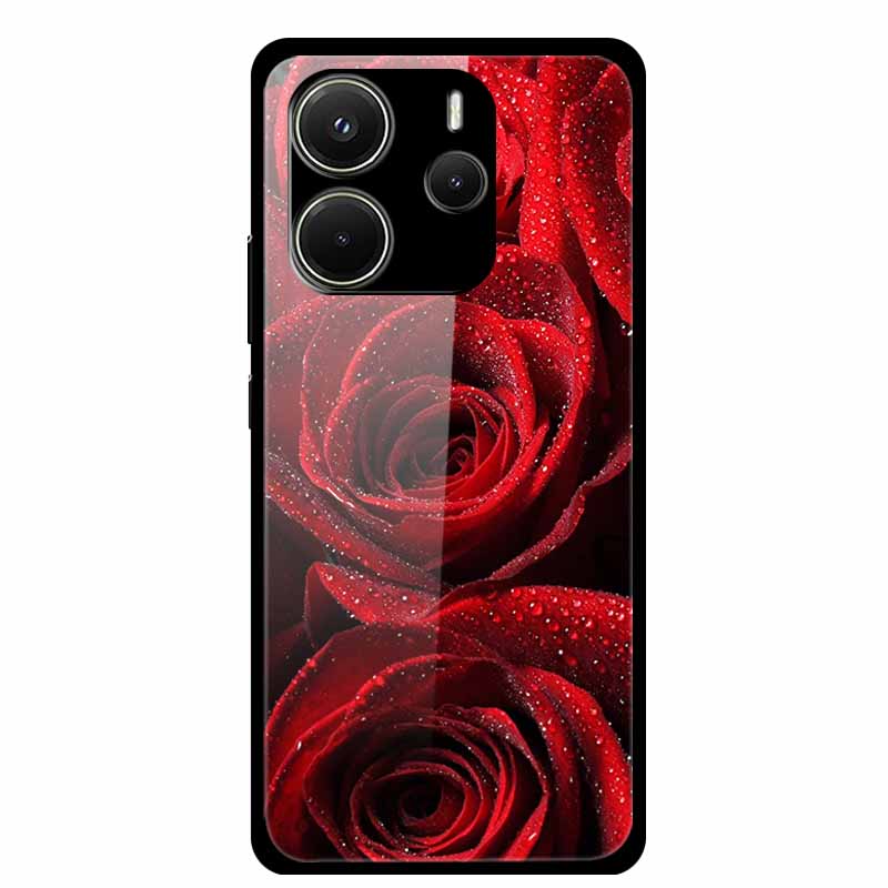 Case For Redmi Note 14 4G Case Note14 Coque Tempered Glass Hard Back Cover For Xiaomi Redmi Note 14 5G Phone Case Soft Bumper