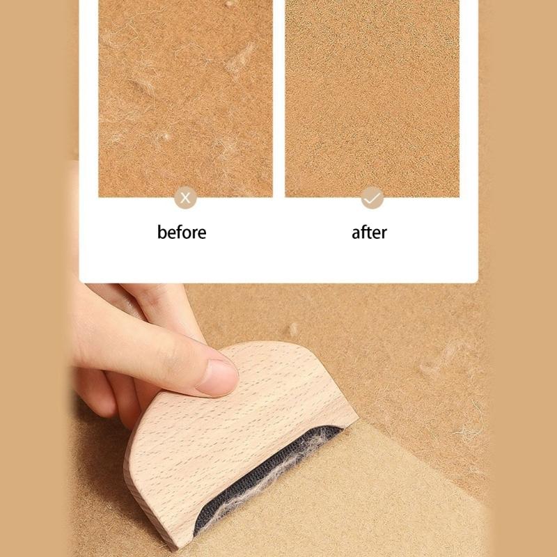 2Pcs Wooden Sweater Clothes Shaver Fabric Clothes Sweater Lint Removers Manual Portable Wooden Lint Trimmer Comb Shaver