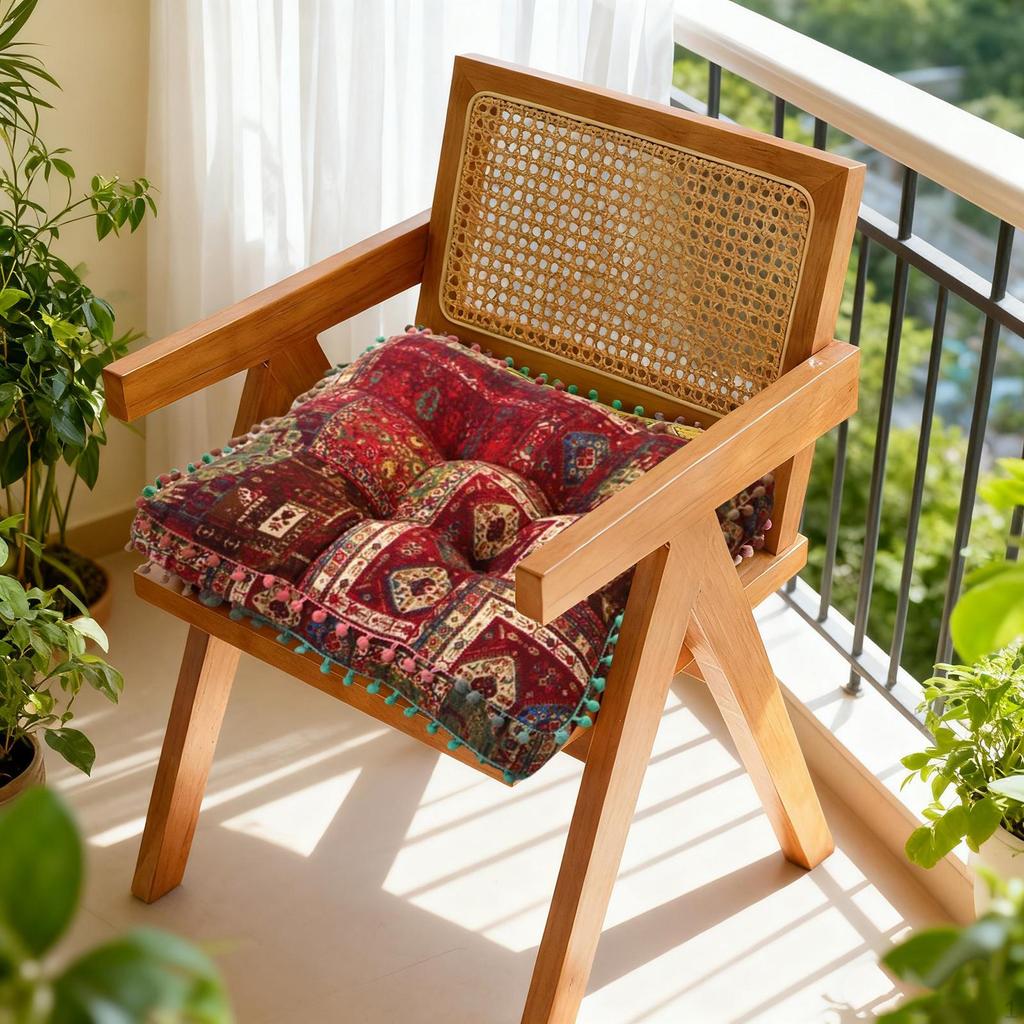 Seat Cushion Floor Pillow Pouf Indoor Chair for Office Bedroom Home Meditation