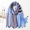 Fashion 180 * 85cm Warm Bandanna Female Style Windproof Beach Towel, New Print Muslim Headscarf, The Four Seasons Tassels Shawls
