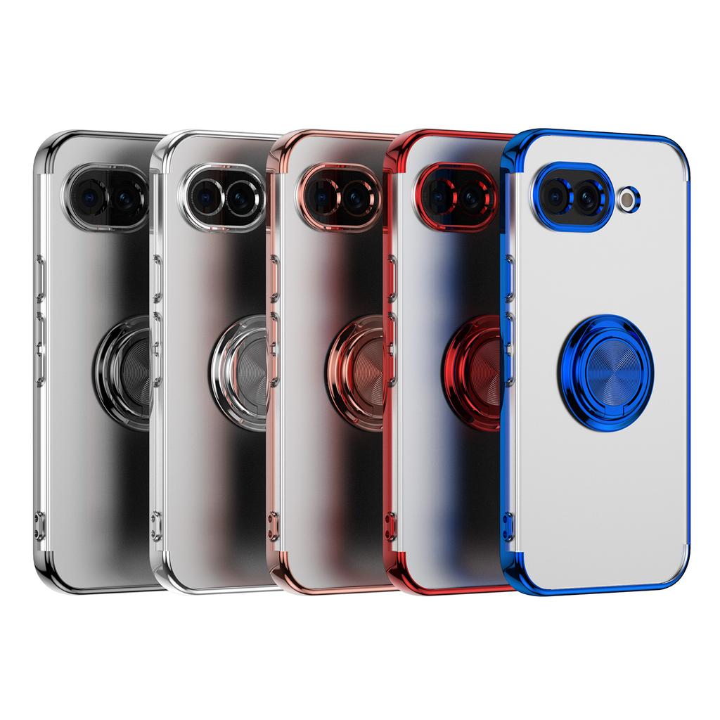 Electroplated Transparent Magnetic Ring Stand Case for For Google Pixel 7 8 9 10 Pro XL 10A 9A 8A 7A 6A Shockproof Holder Cover