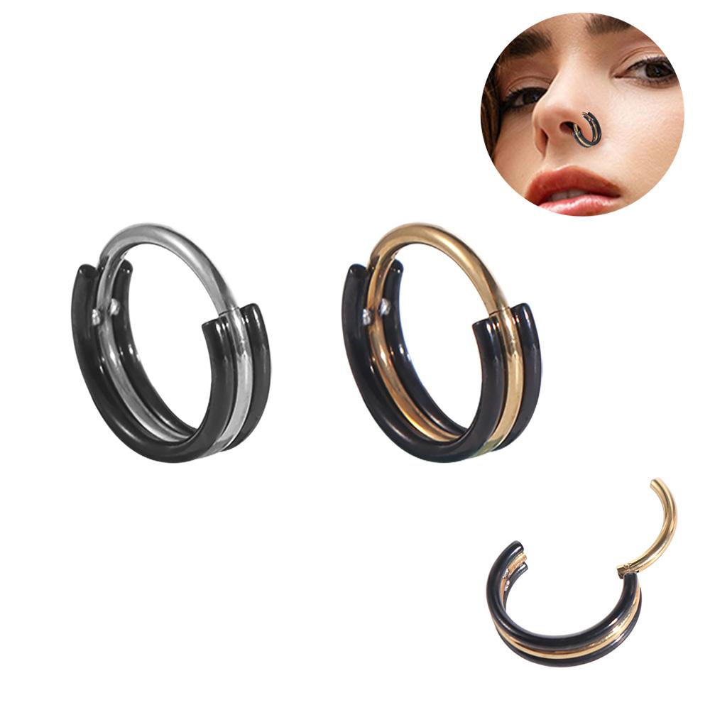 Cartilage Ring Titanium Steel Nose Ring Body Piercing Nose Hoop Septum Clicker  For Women Men