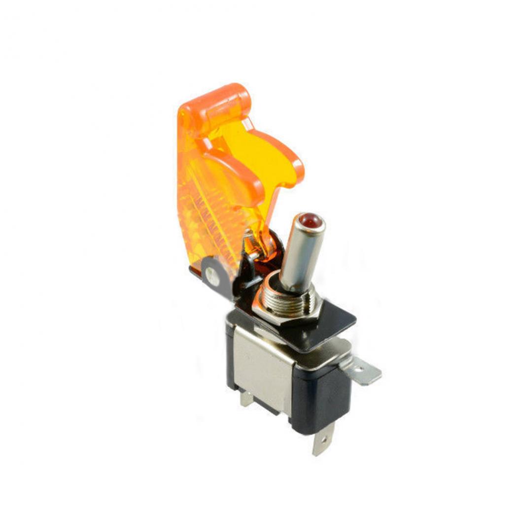 

12V 20A Car Dash Toggle SPST ON-OFF Illuminated LED Flip Up Cover Flick Switch