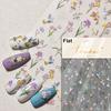1pcs 5D Nail Art Stickers Soft Relief Freesia Peony Tulip Flower Embossed Mixed Petal Leaf Self Adhesive Nail Decorations