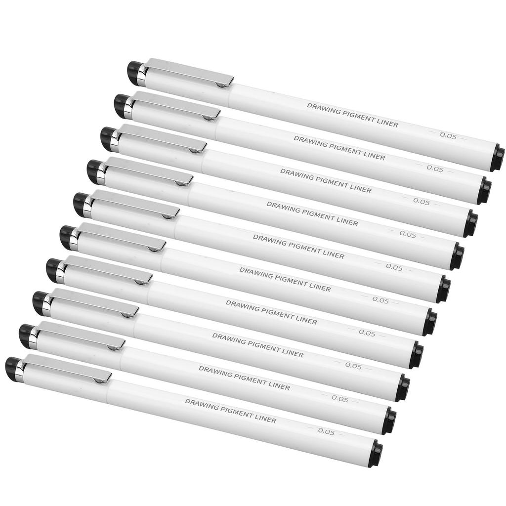 10PCS Waterproof Micro Line Pens Glossy Water Strong Coverage Micro Line Pens Manga Pens for Student for Cartoon