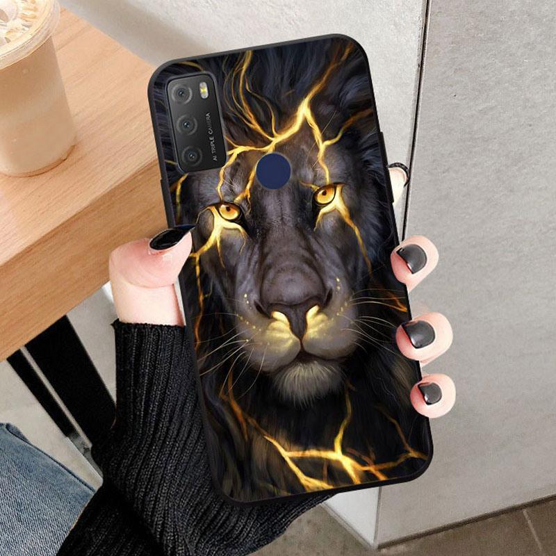 For Alcatel 1S 2021 Cases 6025H 6025D Wolf Lion Soft TPU Silicone Phone Cases For Alcatel 1 S 2021 Back Cover Bumper Funda Coque