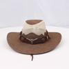 Ethnic Style Western Cowboy Hats Wide Brim Sun Protection Fisherman Cap  Outdoor