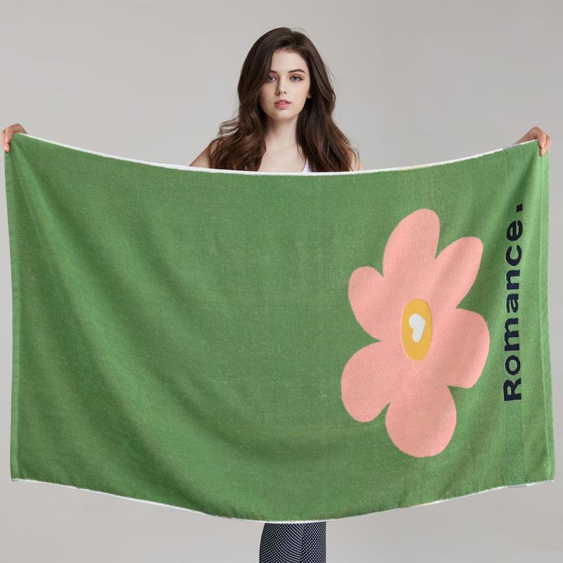 

Большое банное полотенце, утолщенное, мягкое, впитывающее, безворсовое, симпатичное, хлопковое, быстросохнущее, 70x140 см 70X140cm