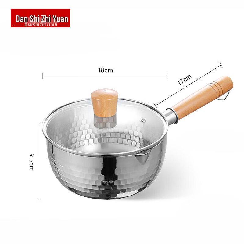 Danshizhiyuan 304 Stainless Steel Wooden Handle Yukihira Pot