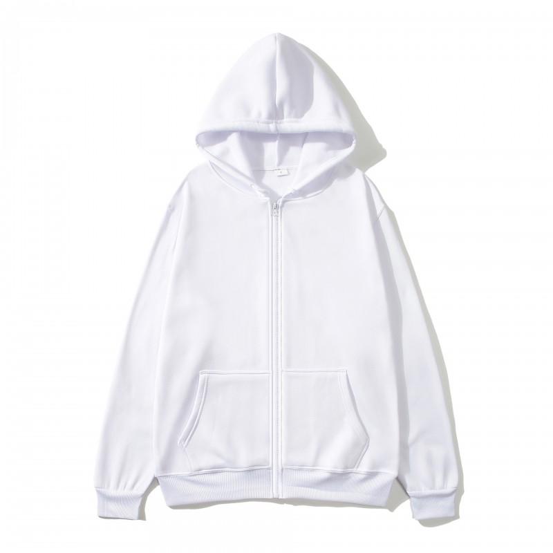 Felpa Unisex con Cappuccio e Zip Oversize Casual Pullover Leggera Misto Cotone Manica Lunga