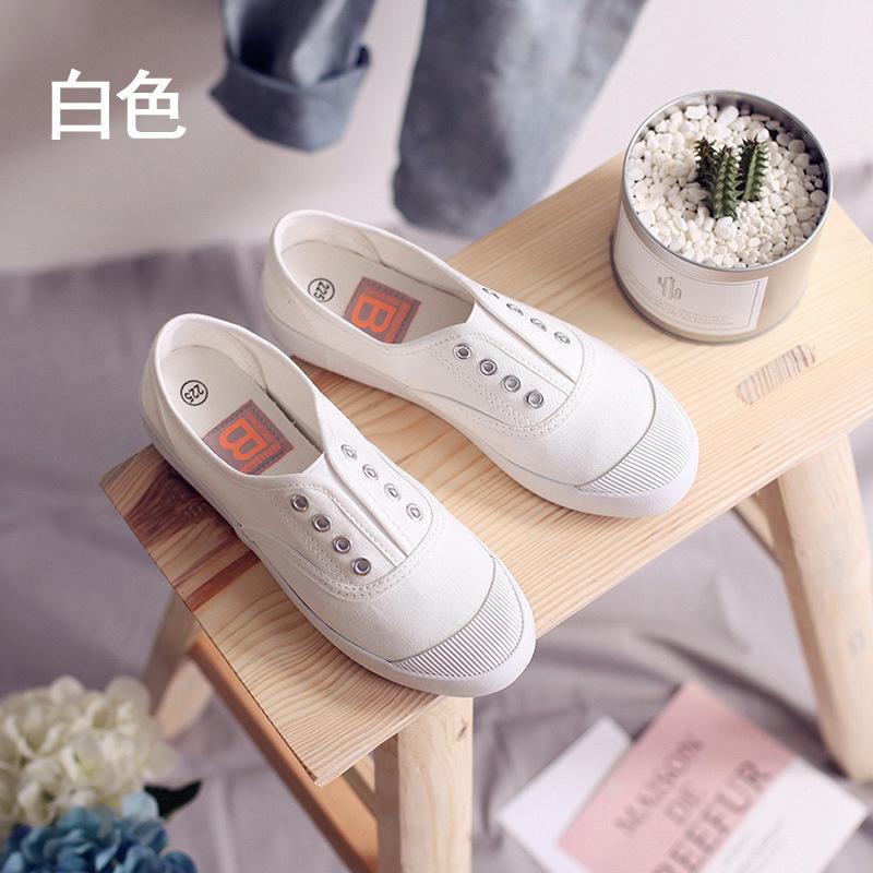 Belle's new breathable canvas shoes casual summer flat shoes