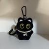 Upgraded Hook Squeaky Black Cat Bag Charm: Cute Plush Backpack Keyring