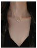 S999 Sterling Silver Brushed Square Pendant Necklace - Elegant, Minimalist Clavicle Chain for Women