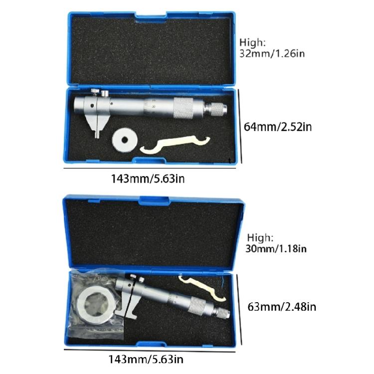 Heavy DutySteel Internal Micrometer Ergonomic Handle Inside Diameter Gauges for Mechanical Inspection Automotive Repair