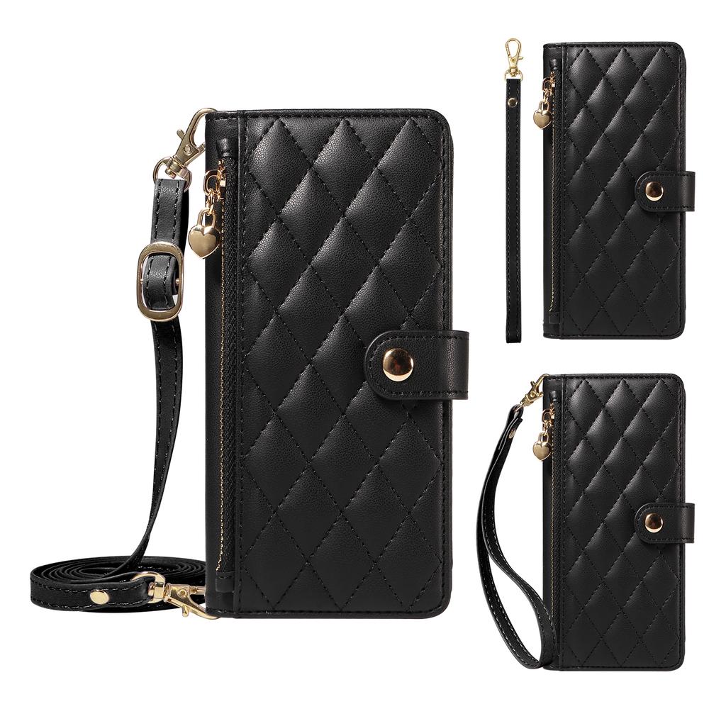 For Google Pixel 9 Pro XL 9 8 7 Pro 6A Wallet Case with Card Holder, Flip Folio Book Shockproof Case Cover with Crossbody Strap