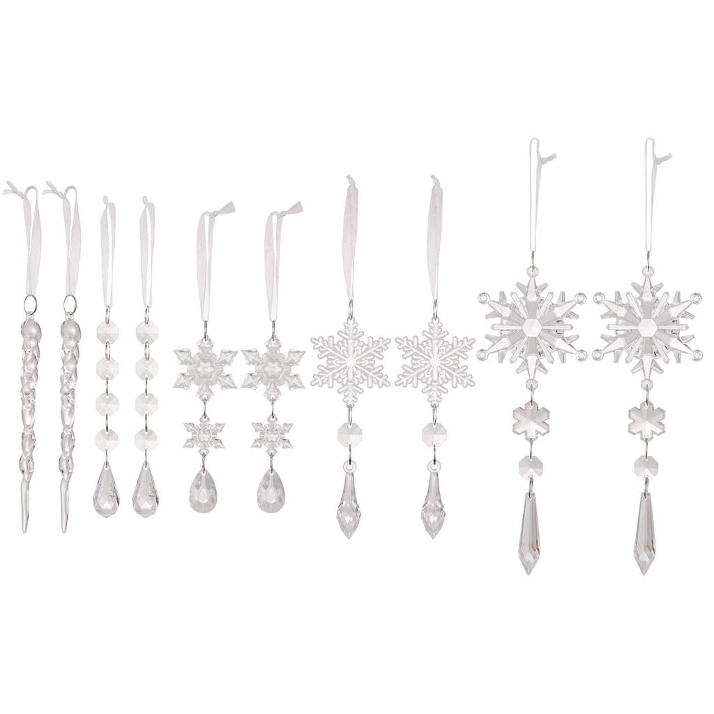 Haobei Acrylic Snowflake Icicle Christmas Decoration