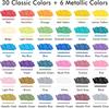 Shuttle Art Acrylic Brush Fine Tip Twin acrylic paint metallic suitable for use on and Perfect for handmade DIY art and as a Markers, & Pen, 36-Color