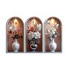 3 Pcs 3D Wall Vase Flower Wall Stickers Vintage Art Self-Adhesive Colorful