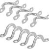 10 Pieces 316 Forged Stainless Steel Bungee Deck Loops Tie Down Pad Eye Straps for Boat Kayak Deck Rigging Kit