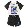 2025 Summer Kids Two-Piece Set: Short Sleeve T-shirt & Shorts for Boys and Girls