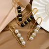 6Pcs/1set Brooch Set Big Beads Fashion Clothing Brooches for Women Pearl Lapel Pin Sweater Dress Brooch Pins Buckle Accessories