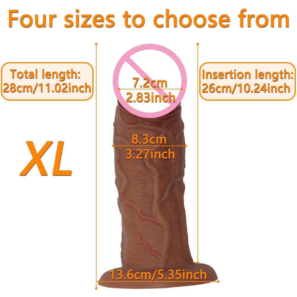 Alien Egg Free Plus Large Soft Silicone Brown Simulation Penis Female Masturbation Harem Adult Sex Toy