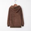 Womens Oversized Sherpa Pullover Hoodie with Pockets Fuzzy Fleece Sweatshirt Buffalo Plaid Fluffy Coat