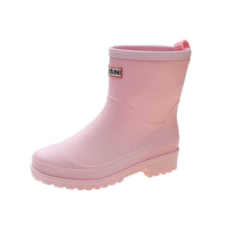 New short rain shoes women's fashion medium rain boots women's trend adult work shoes women