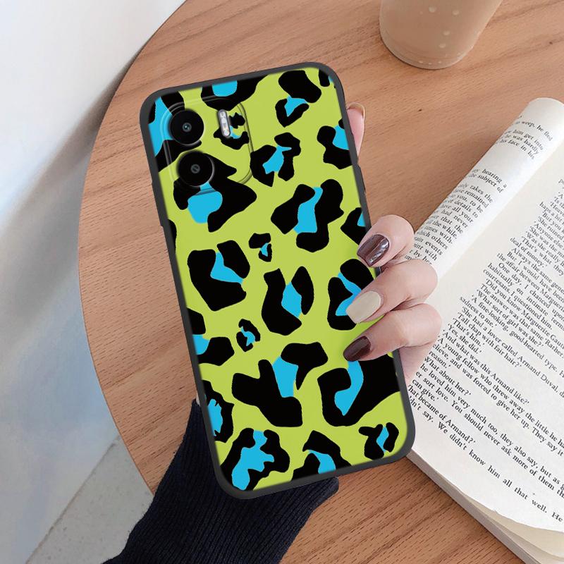 Phone Case For Redmi A1 A2 13 13C 14C A3 4G Soft Silicone TPU Back Cover Cases Protective Coque Shell Leopard Painted Bags Capa