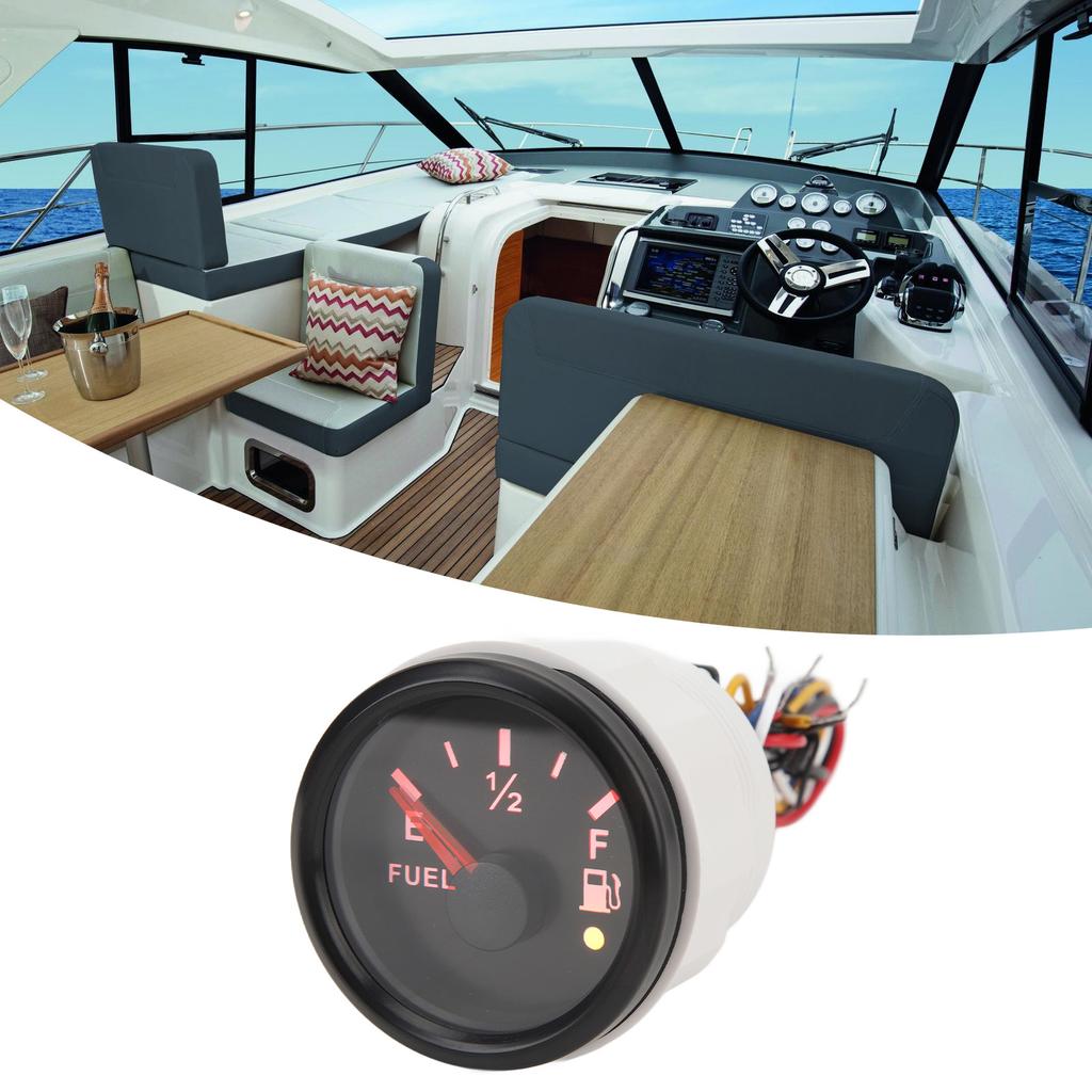 9‑32V 52MM Marine Fuel Gauge 240‑33 Ohm Digital Fuel Meter for Yachts Fishing Boats