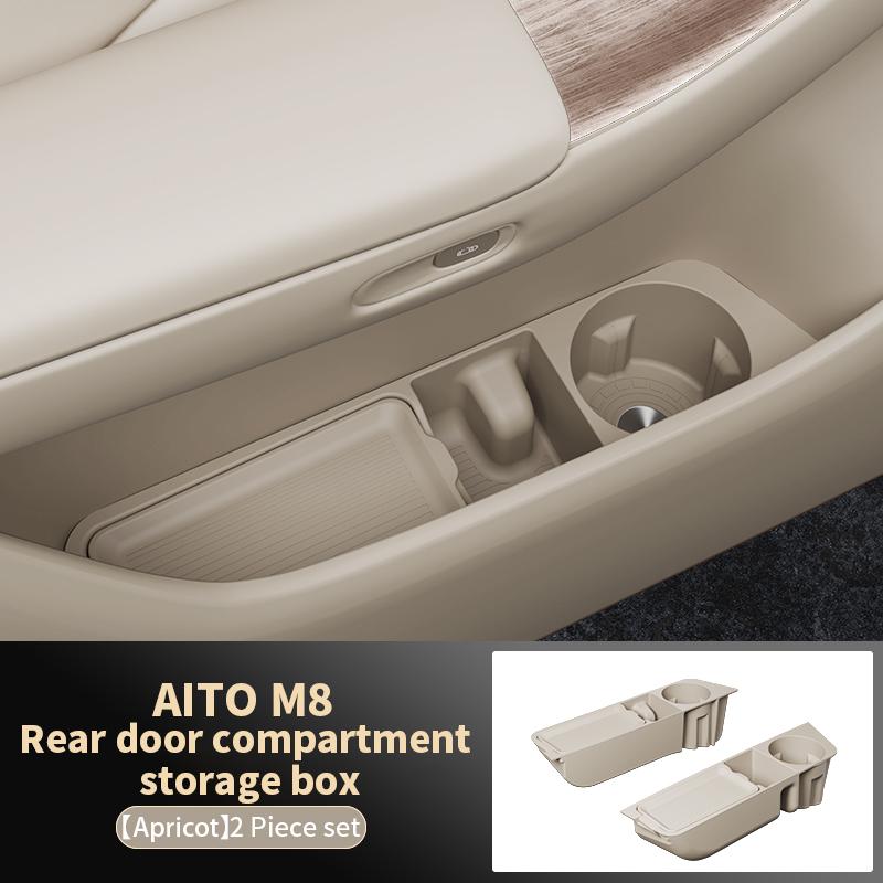 2 buc Pentru AITO M8 5/6 locuri 2025 2026 Cutie de depozitare pentru ușa mașinii Pad pentru canalul ușii Cutie de depozitare Accesorii organizator interior mașină