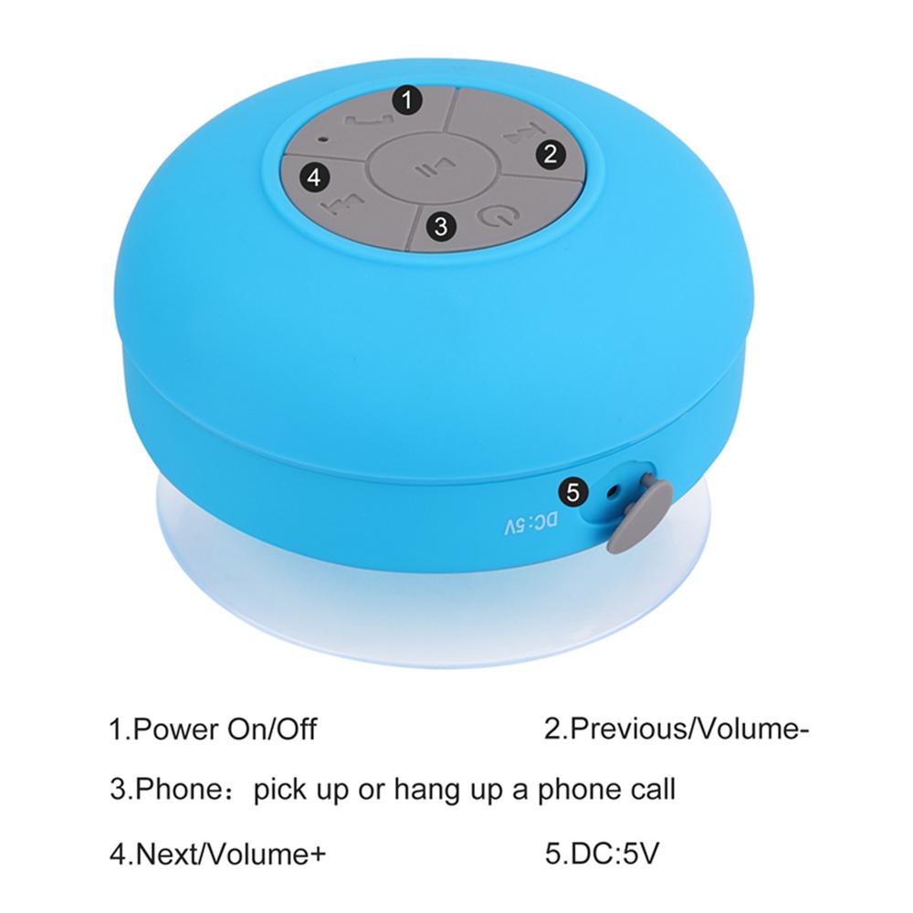 Bluetooth Wireless Speaker Waterproof Shower Wireless Resistant Portable Mic