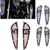 KIMISS 2PCS Motorcycle Fuel Air Intake Trim, Aluminum Gas Side Frame Trim Cover Replacement for MT03 2020‑2021(Blue)