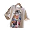 Boys' Cartoon Short-Sleeve Cotton T-Shirt – Korean Style, Loose and Trendy for Kids