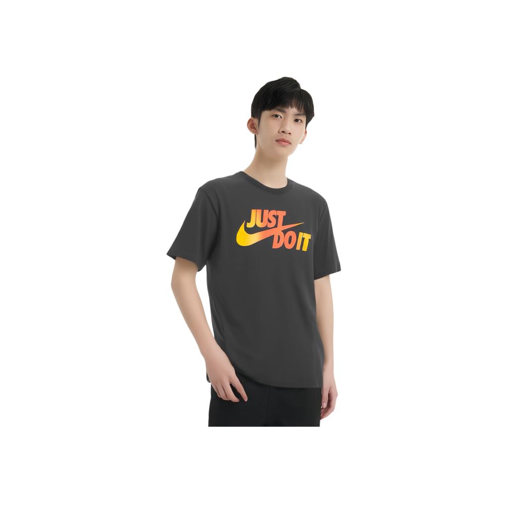 Nike Gradient Logo Crew Neck Short Sleeve T-Shirt Men Tops Black CV1987-010