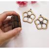 30PCS Hibiscus Flower Cutout Unfinished Wood Earring Blanks, Jewelry Making Crafts, DIY Project Wood, Dangle Earrings Jewelry Blanks (2'')