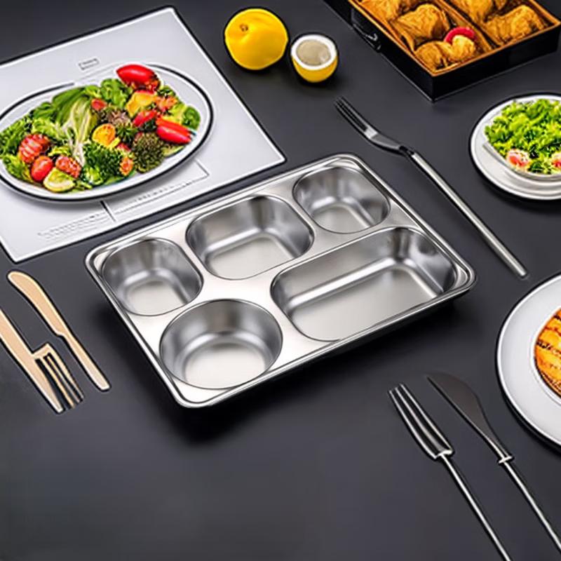 777 Stainless Steel 304 Divided Lunch Tray