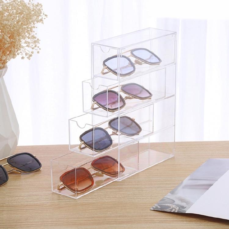 Glasses Storage Case Multi Compartment Eyeglasses Holder Portable Spectacle Organizer Dustproof Sunglasses Storage Box