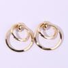 Women Gold Metal Earrings Geometric Shape Electroplated Fashion Office Looks