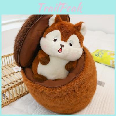 Adorable Squirrel Plush Doll With Acorn Surprise Soft And Cuddly Toy For Kids