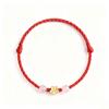 Pure Gold 999 Zodiac Red String Bracelet with Luck Beads for Baby's Full Moon or New Year
