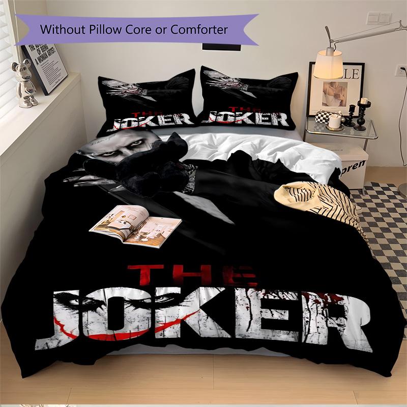 Joker'S Dark Smile Print 3Pcs Bedding Setduvet Cover With 2 Bedropillowcase Home Birthday Gift